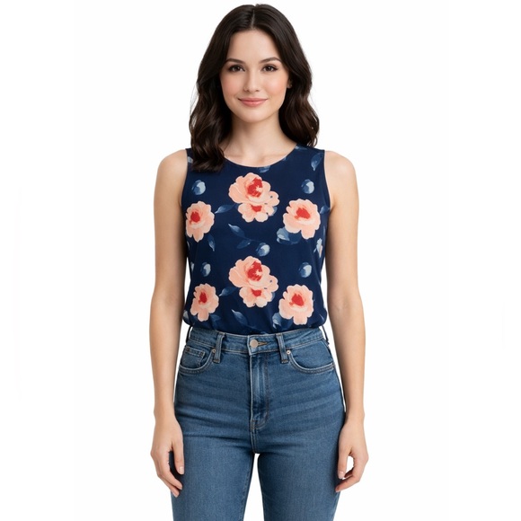 Tops - Floral Sleeveless Top